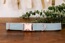 Load image into Gallery viewer, Slate Blue Special Occasion Linen &amp; Cotton Blend Collar