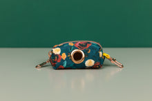 Load image into Gallery viewer, Rich Teal Floral Waste Bag Holder