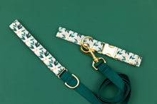 Load image into Gallery viewer, Festive White Poinsettia Water Resistant Dog Collar