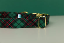 Load image into Gallery viewer, Hunter Green Tartan Dog Collar