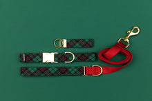 Load image into Gallery viewer, Hunter Green Tartan Dog Collar