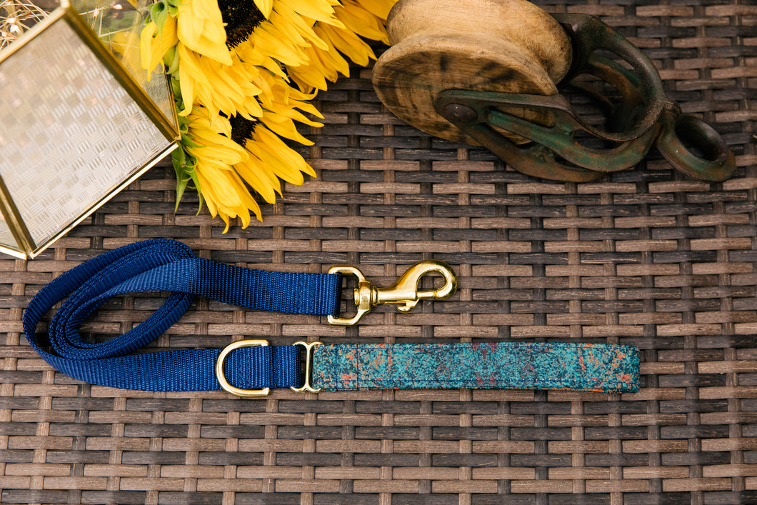 Rusted Sapphire Matching Dog Leash