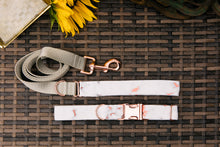 Load image into Gallery viewer, Water Resistant Rose Gold Marble Dog Collar