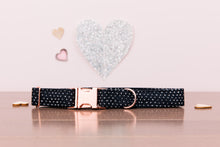 Load image into Gallery viewer, Valentine’s Tiny Hearts Rose Gold Customizable Dog Collar